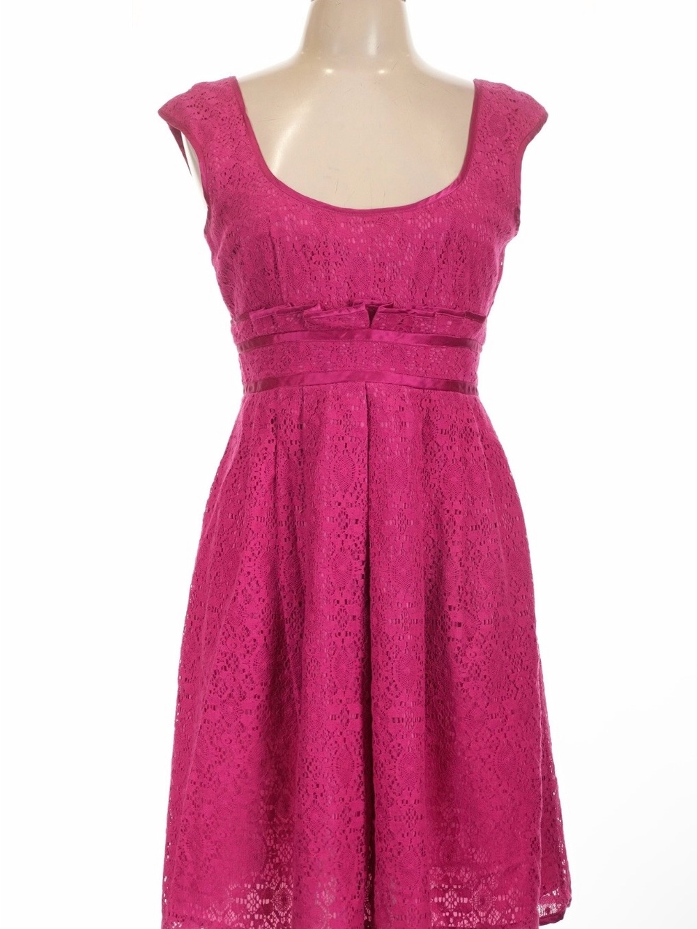 Nanette Lepore Fuchsia Lace Midi Dress